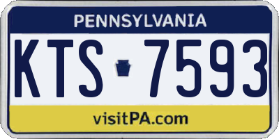 PA license plate KTS7593