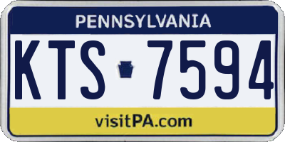 PA license plate KTS7594