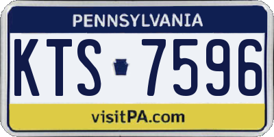 PA license plate KTS7596
