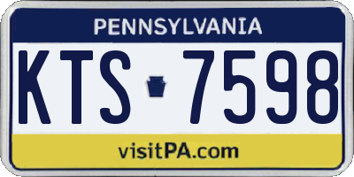 PA license plate KTS7598