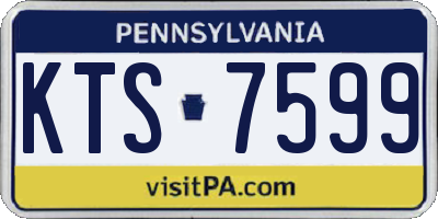 PA license plate KTS7599
