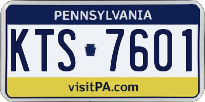 PA license plate KTS7601