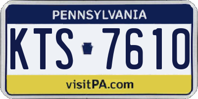 PA license plate KTS7610
