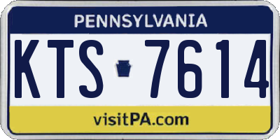 PA license plate KTS7614
