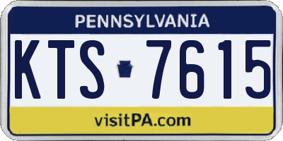 PA license plate KTS7615