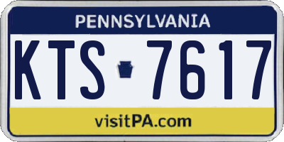 PA license plate KTS7617