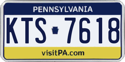 PA license plate KTS7618