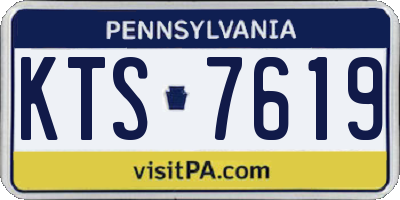 PA license plate KTS7619