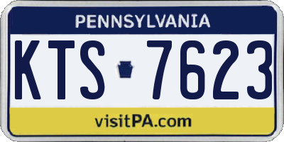 PA license plate KTS7623