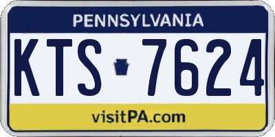 PA license plate KTS7624