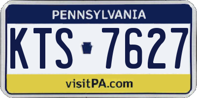 PA license plate KTS7627