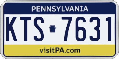 PA license plate KTS7631