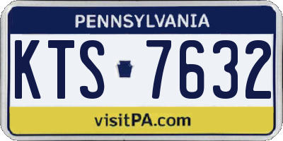 PA license plate KTS7632