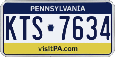 PA license plate KTS7634