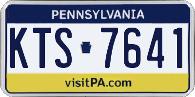 PA license plate KTS7641
