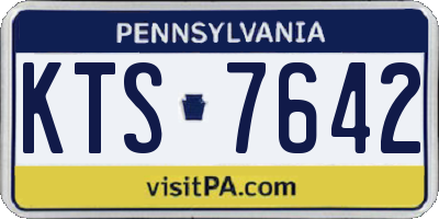 PA license plate KTS7642