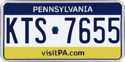 PA license plate KTS7655