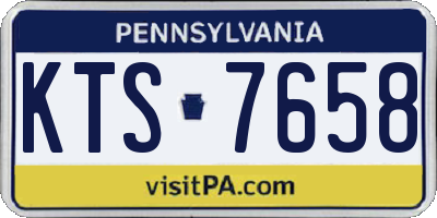 PA license plate KTS7658