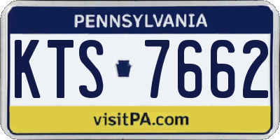 PA license plate KTS7662