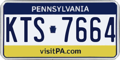 PA license plate KTS7664
