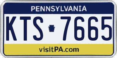 PA license plate KTS7665