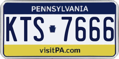 PA license plate KTS7666