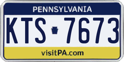 PA license plate KTS7673