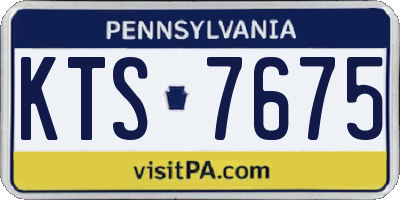PA license plate KTS7675
