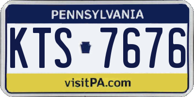 PA license plate KTS7676