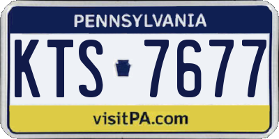 PA license plate KTS7677
