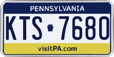 PA license plate KTS7680