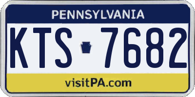 PA license plate KTS7682