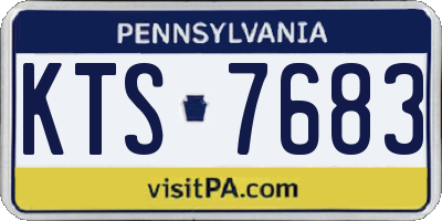 PA license plate KTS7683