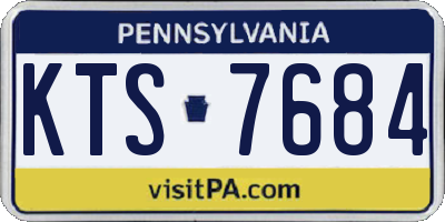 PA license plate KTS7684