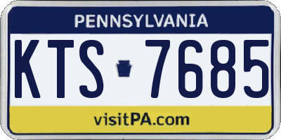 PA license plate KTS7685