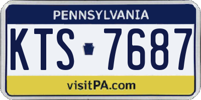 PA license plate KTS7687