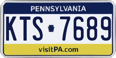 PA license plate KTS7689