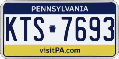 PA license plate KTS7693
