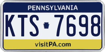 PA license plate KTS7698