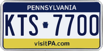 PA license plate KTS7700