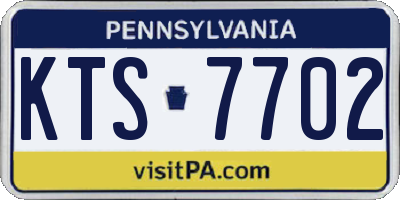 PA license plate KTS7702