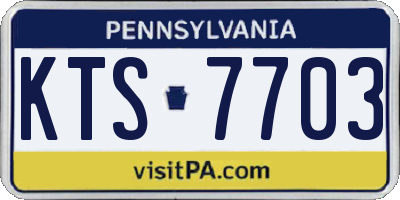 PA license plate KTS7703