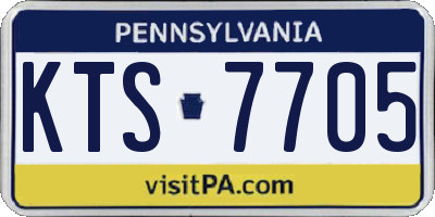 PA license plate KTS7705