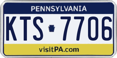 PA license plate KTS7706