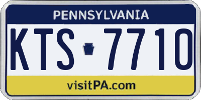 PA license plate KTS7710