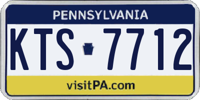 PA license plate KTS7712