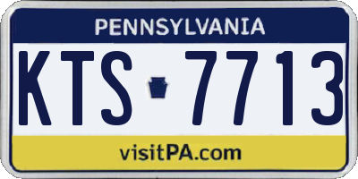 PA license plate KTS7713