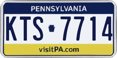 PA license plate KTS7714
