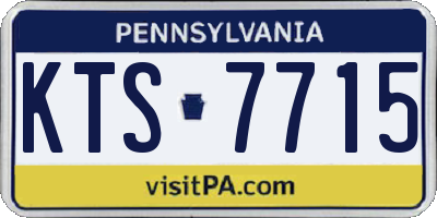 PA license plate KTS7715