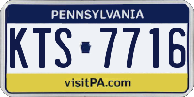 PA license plate KTS7716